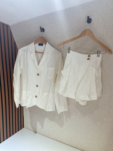 Blazer & Short Linen Set