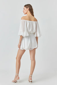 White Of Shoulder Romper