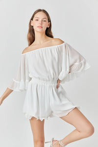 White Of Shoulder Romper